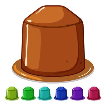Cafe capsule coffee cartoon vector graphic Stock Illustration