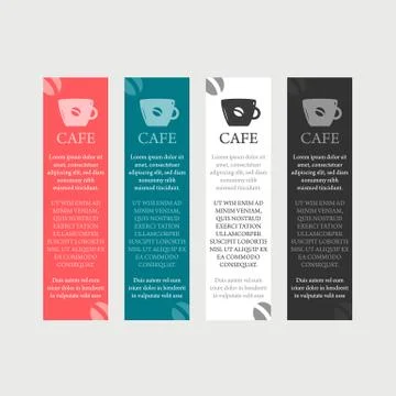 Cafe coffee banner Stock Illustration
