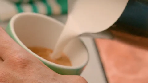 Cafe Coffee being poured 1 Stock Footage 86424500