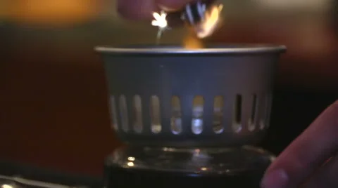 Cafe. Coffee brewing 5. Heating water in a bulb Video stock 58012982