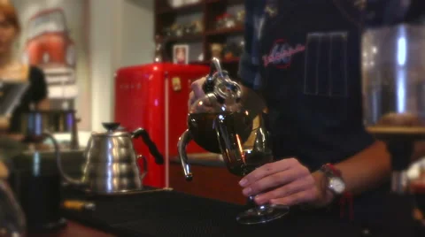 Cafe. Coffee brewing 9 Stock-Footage 58012847