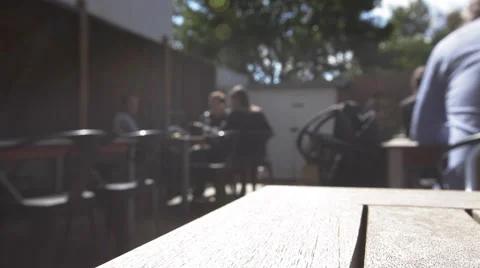Cafe Coffee Outside seating Garden Bar Stock Footage 42241276