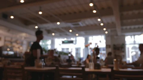 Cafe Coffee Shop diners Blurred A1 4K Stock Footage 98425085