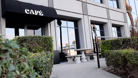 Cafe Coffee Shot Storefront Establishing Shot Stock Footage 150865069