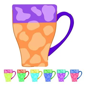 Cafe cup ceramic vector cartoon graphic Stock Illustration