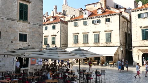 Cafe in Dubrovnik Stock Footage 148753662