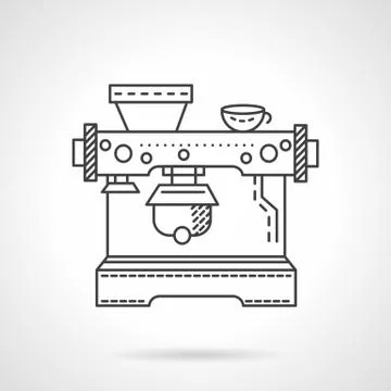 Cafe equipment line vector icon Stock Illustration