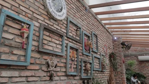 Cafe framed wall Stock Footage 119131733