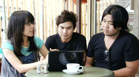 Cafe Friends Stock Footage 799754