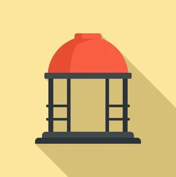 Cafe gazebo icon, flat style Illustration