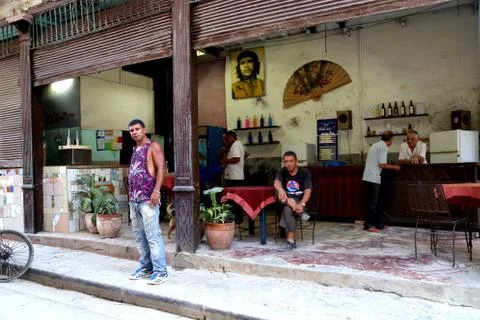 Cafe in Havana 스톡 사진