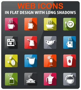 Cafe icon set Stock Illustration