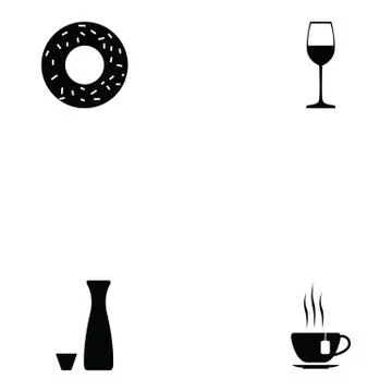 Cafe icon set Stock Illustration