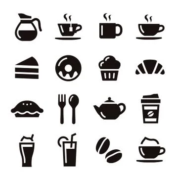 Cafe icons Stock Illustration