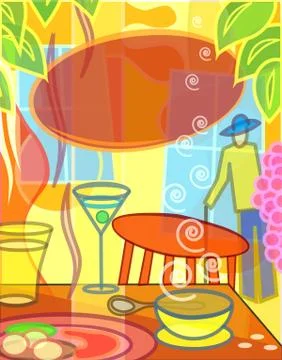 Cafe Stock Illustration