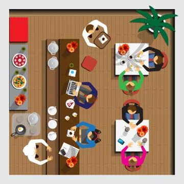 A cafe. Stock Illustration