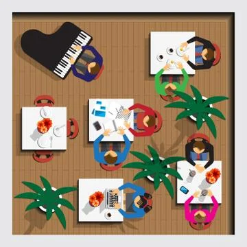 A cafe. Stock Illustration