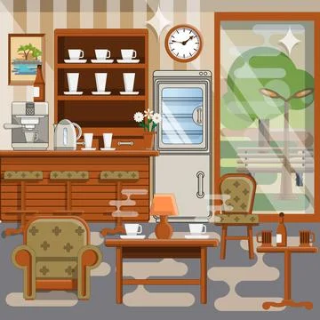 Cafe. Stock Illustration