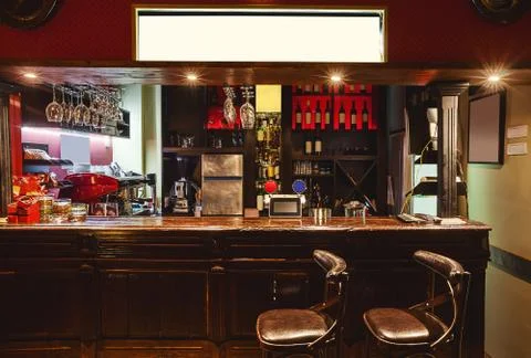 Cafe Interior Retro Design 스톡 사진