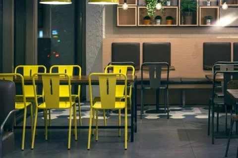 Cafe Interior Room Design Stock Photos