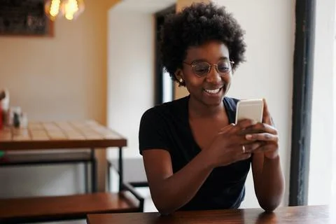 This cafe keeps me connected Stock Photos
