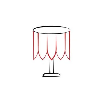 Cafe, linens, table 2 colored line icon. Simple colored element illustration イラスト素材
