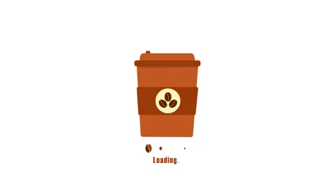 Cafe Loading Screen Animation for Coffee Shop App Interface Stock Footage 330540653
