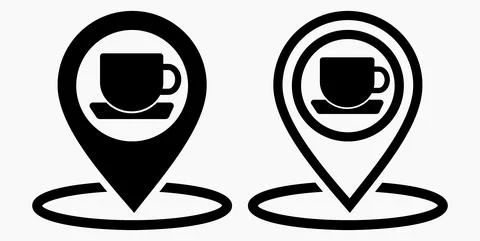 Cafe location Stock Illustration