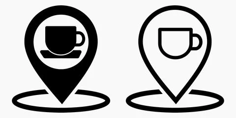 Cafe location Stock Illustration