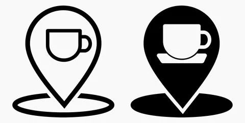 Cafe location Stock Illustration