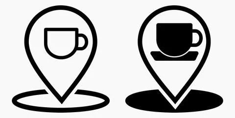 Cafe location Stock Illustration