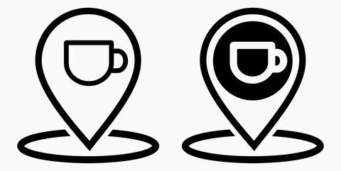 Cafe location Stock Illustration