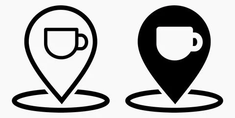Cafe location Stock Illustration