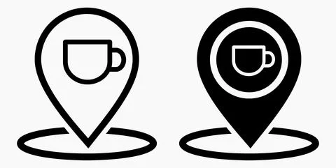 Cafe location Stock Illustration