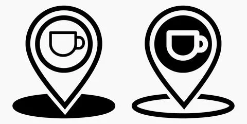 Cafe location Stock Illustration