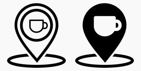 Cafe location Stock Illustration