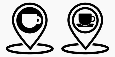 Cafe location Stock Illustration