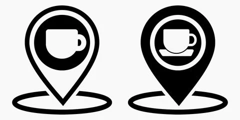 Cafe location Stock Illustration
