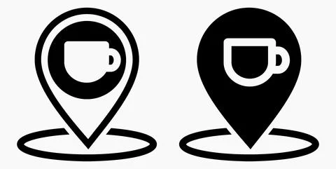 Cafe location Stock Illustration