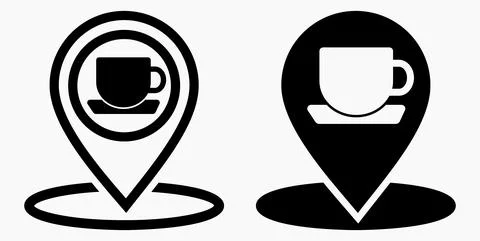 Cafe location Stock Illustration