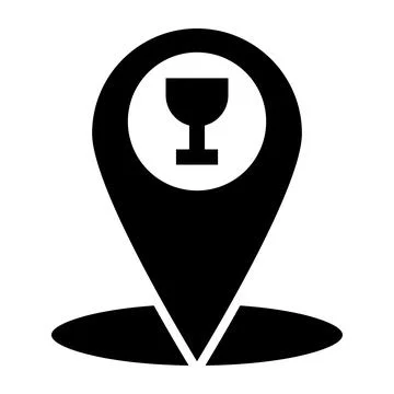 Cafe location Vector Icon Design Illustration Stock Illustration