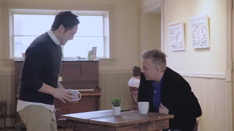 Cafe Meeting Greeting Stock Footage 150458902
