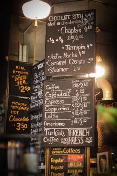 Cafe menu Foto stock