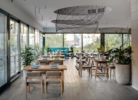 Cafe in modern style Foto stock