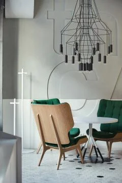 Cafe in modern style Foto stock