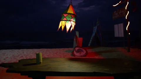 Cafe near ocean Stock Footage 60367179