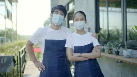 Cafe New Normal Stock Footage 146157826