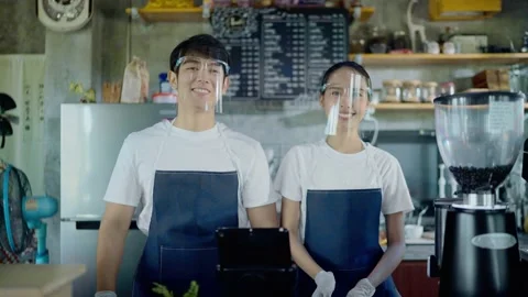 Cafe New Normal Stock Footage 146157832