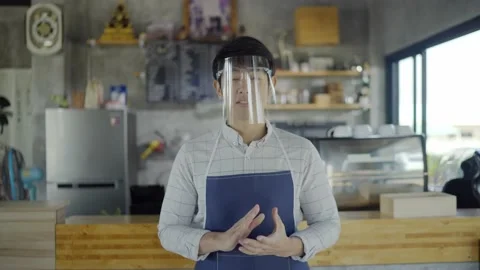 Cafe New Normal Stock Footage 147360988