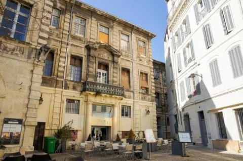 Cafe at the old house. 库存照片